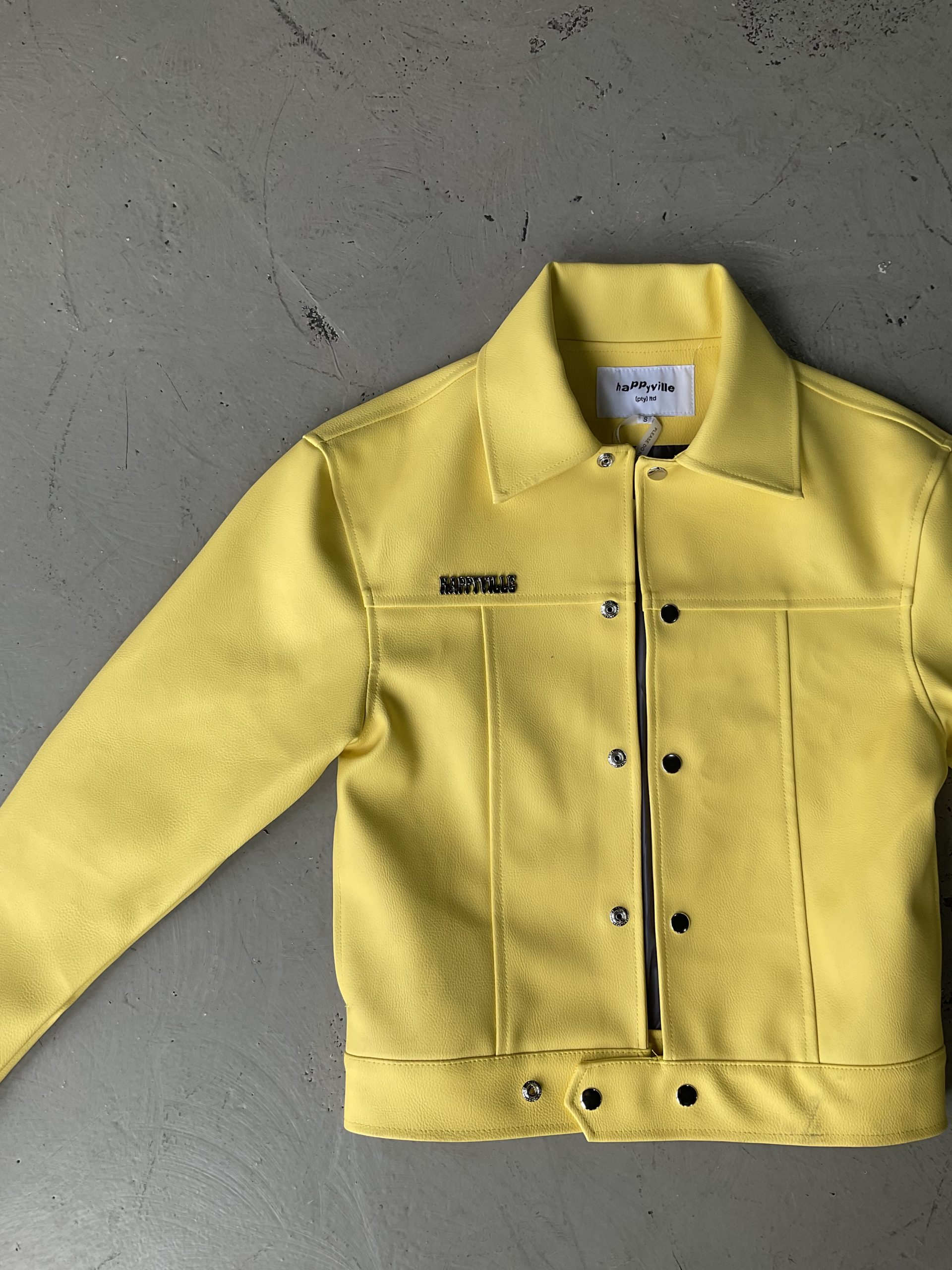 Canary Yellow Leather Jacket - Image 2
