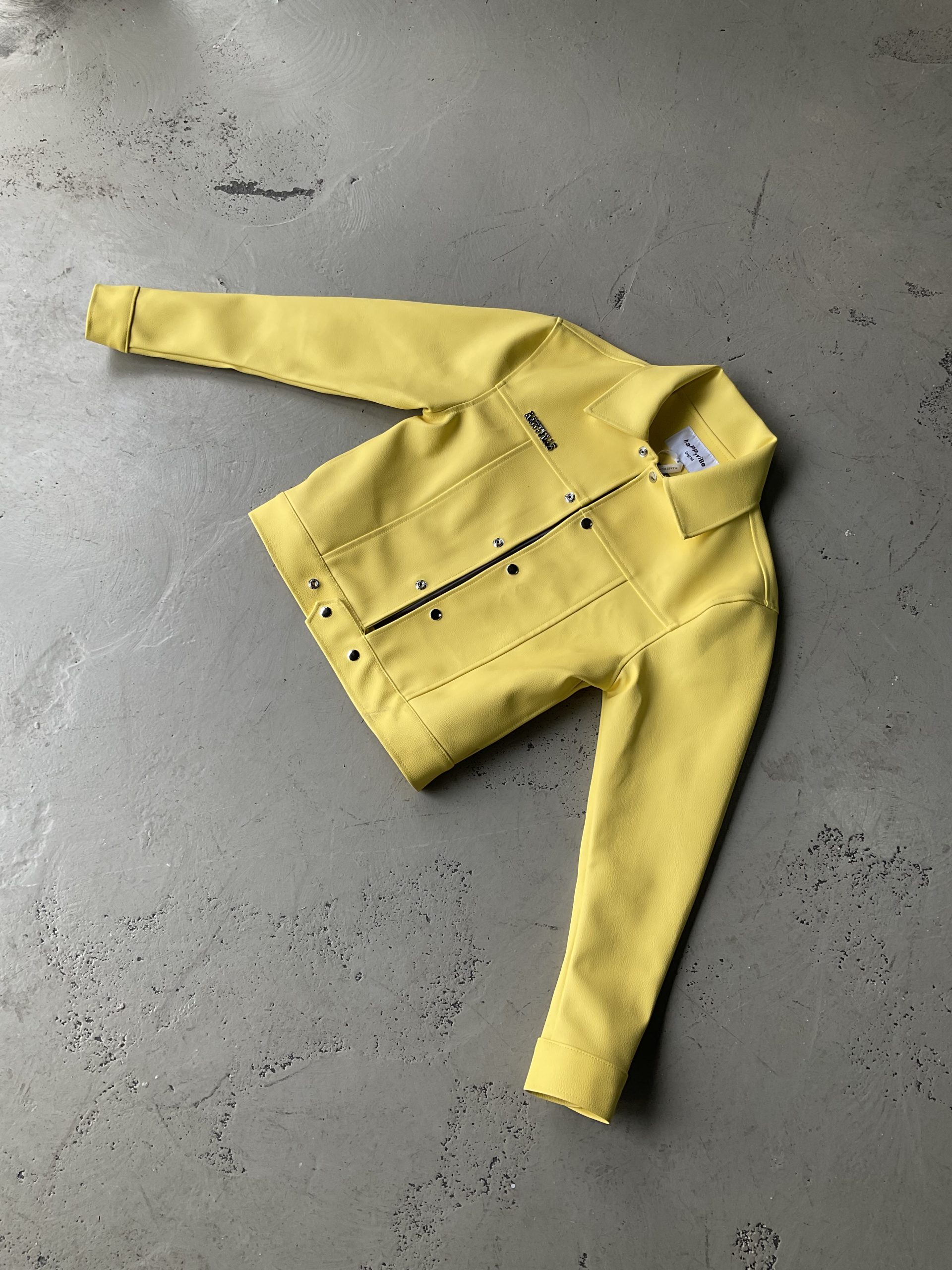 Canary Yellow Leather Jacket - Image 3
