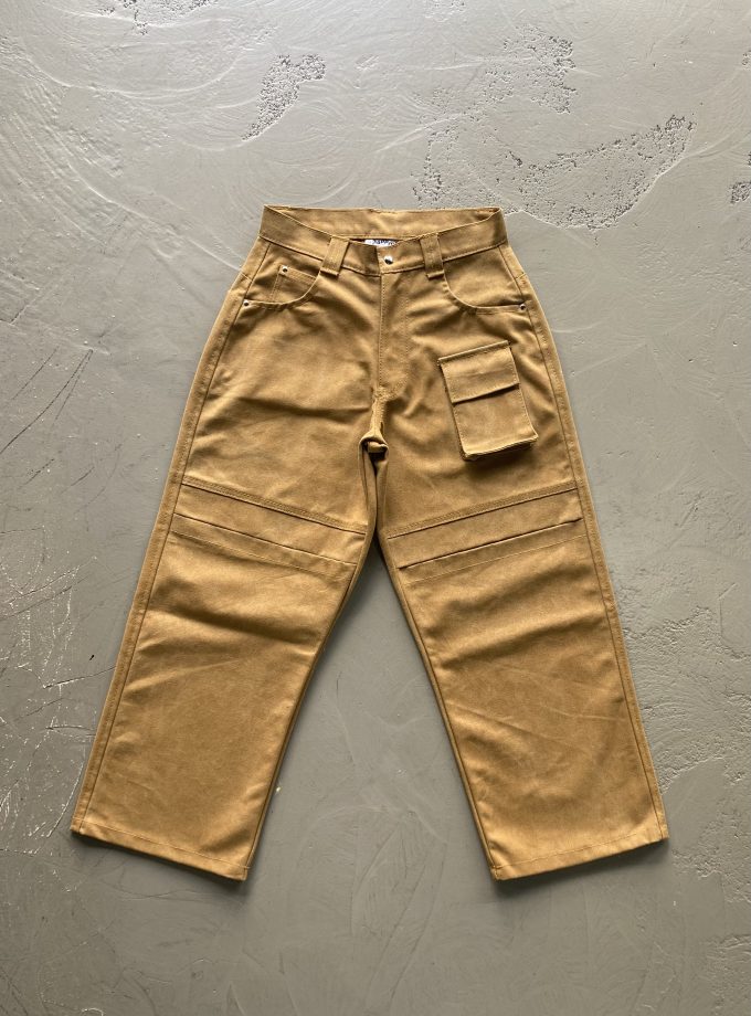 Open-knee Denim Pants (Dust)