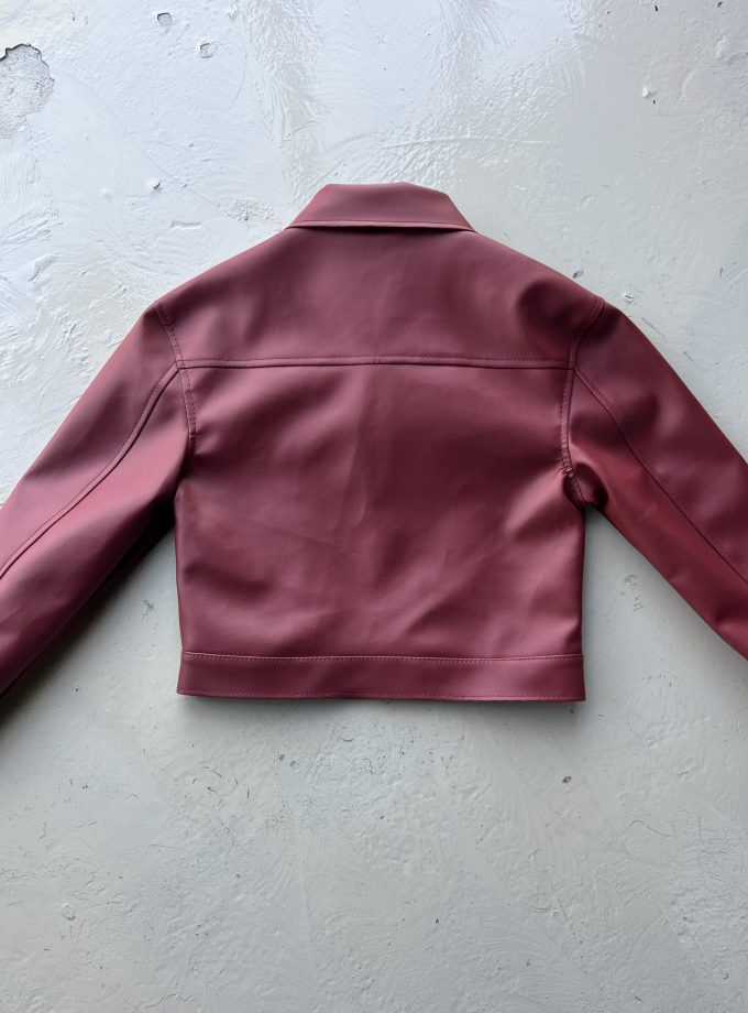 Maroon-Shade Leather Jacket